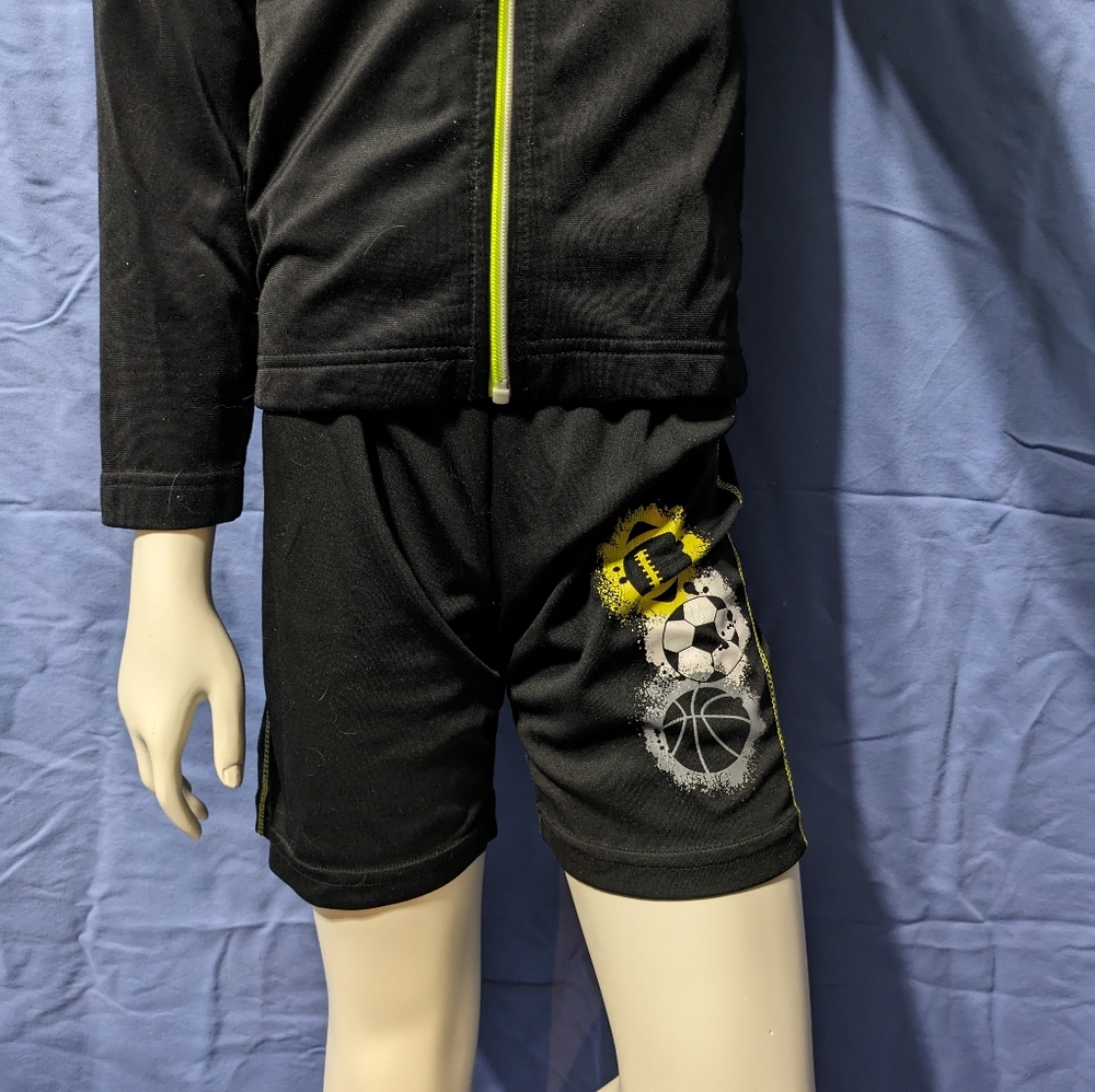 Black Sports Set with Yellow Accents